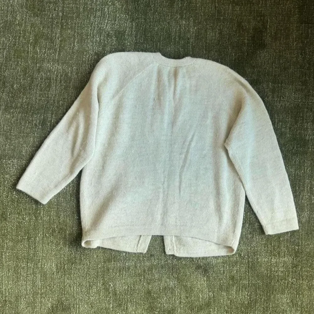 Unbranded Women's Cream and Grey Cardigan